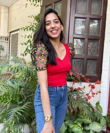 Color Puff Top-Red 2