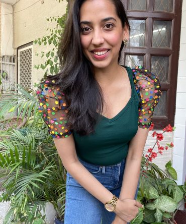 Color Puff Top-Green 2