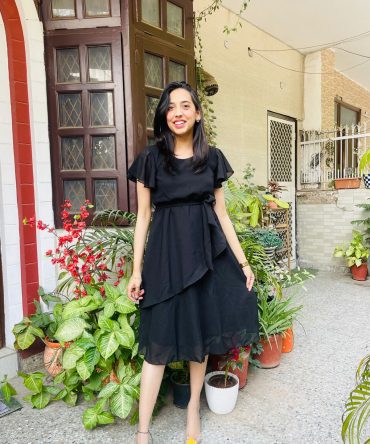 Black Georgette Dress 2
