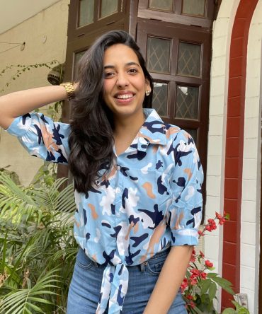 Blue Camouflage Knot Shirt