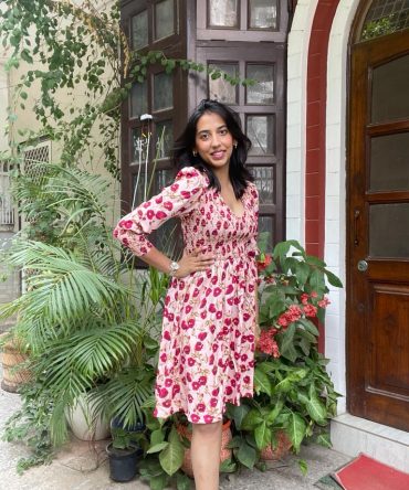 Pink Floral Smocked Dress