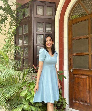 Mint Puff Sleeved Dress