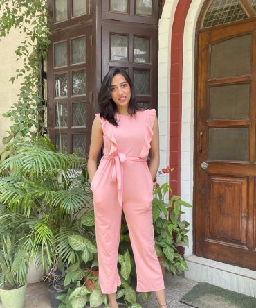 Peach Jumpsuit with Pockets