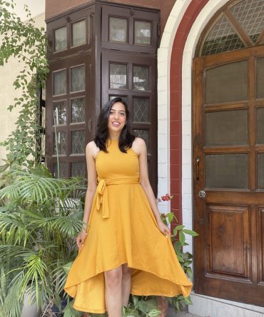 Yellow High Low dress 2
