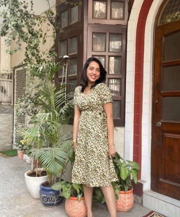 Animal Printed Wrap Dress 2