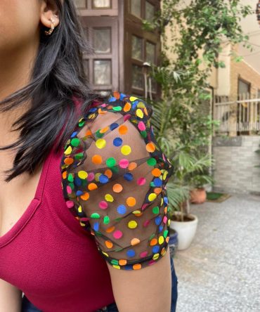 Colorpuff Top- Maroon 2