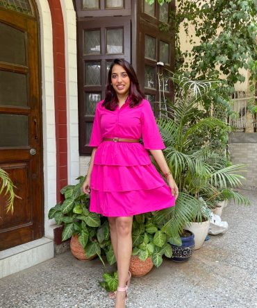 Royalty Tiered Dress- Pink 2