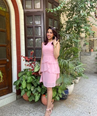 Success Georgette Dress- Pink 2