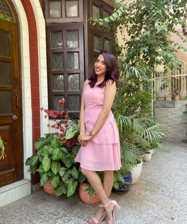 Success Georgette Dress- Pink