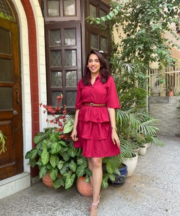 Royalty Tiered Dress- Maroon 2