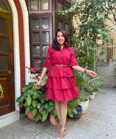 Royalty Tiered Dress- Maroon