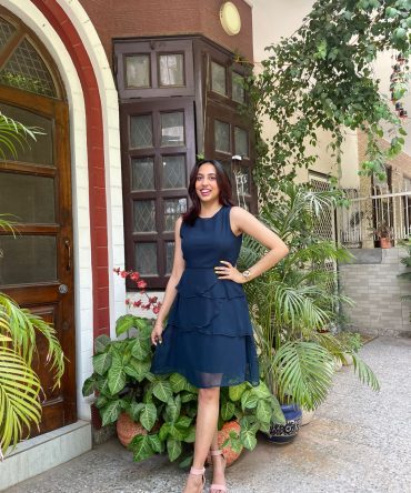 Success Georgette Dress- Navy Blue 2