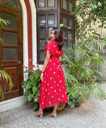 Twirl in Gems Dress- Red 2