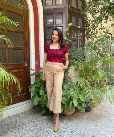 Houndstooth Top – Red