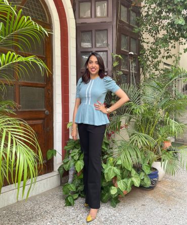 Peplum Puffed Top- Mint