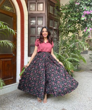 Autumn Printed Palazzo (Free Size)