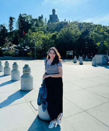 Houndstooth Top – White