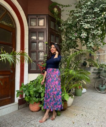 Goddess Pleated Skirt (Free Size)- Pink