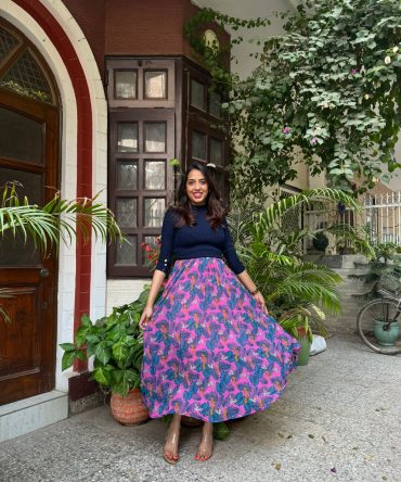 Goddess Pleated Skirt (Free Size)- Pink 2