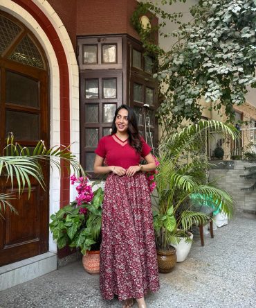 Athena Net Tshirt – Burgundy