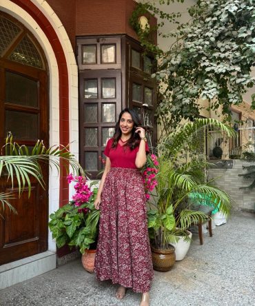 Athena Net Tshirt – Burgundy 2