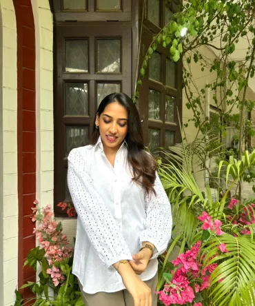 Schiffli Sleeves Shirt (Premium Fabric) 2