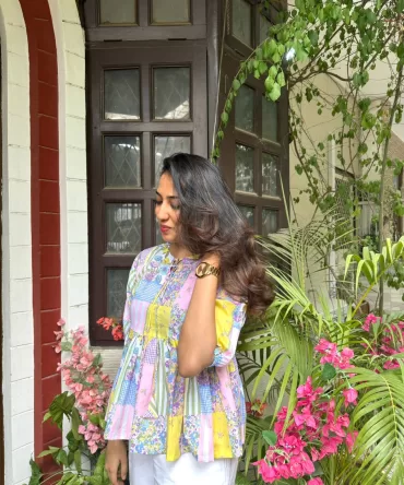 Patchwork Peplum Top (Premium Fabric)