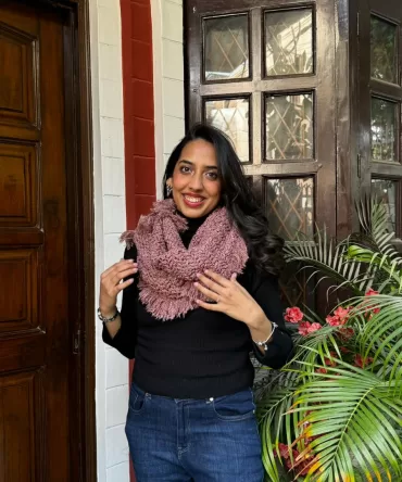 Fancy Woollen Scarf Free Size – Red 2