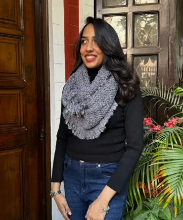 Fancy Woollen Scarf Free Size – Blue