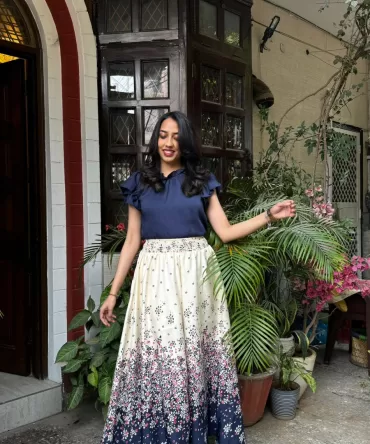 Athena Printed Palazzo (Free Size)