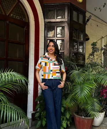 Squared Up Cropped Shirt