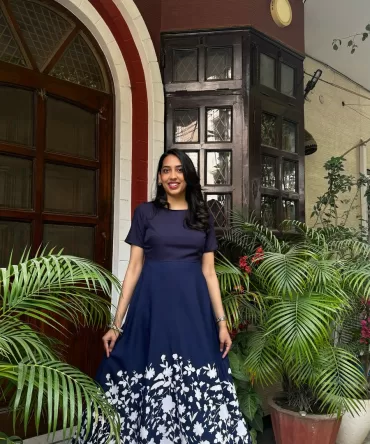 Border Printed Maxi Dress – White Floral