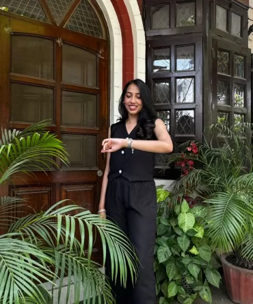 Cotton Waistcoat Set – Black 2