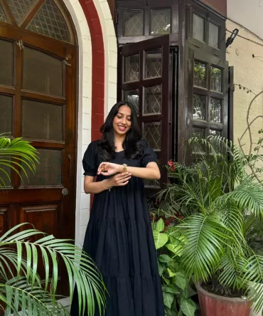 Splash of Color Cotton Maxi – Black