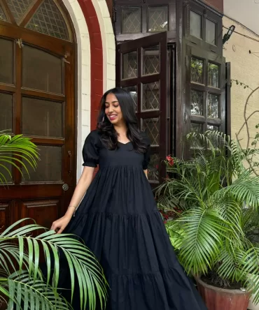 Splash of Color Cotton Maxi – Black 2