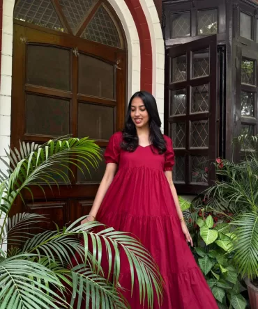 Splash of Color Cotton Maxi – Maroon 2