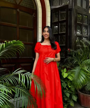 Fairytale Cotton Maxi – Blood Orange (Premium Fabric)