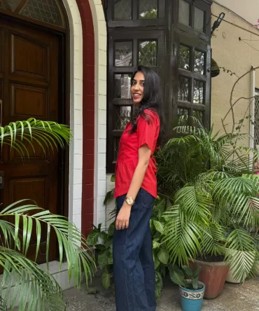 Sleeved Cotton Waistcoat – Rust Red 2