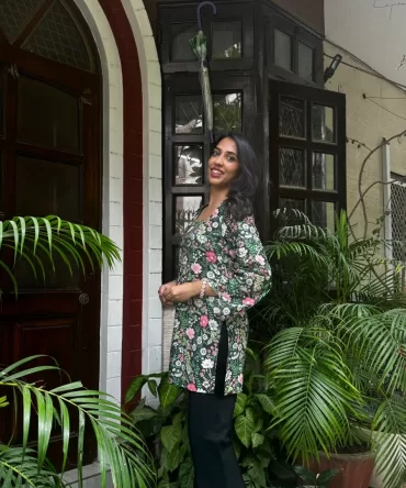 Seashore Shell Kurti (Premium Collection) – Black 2