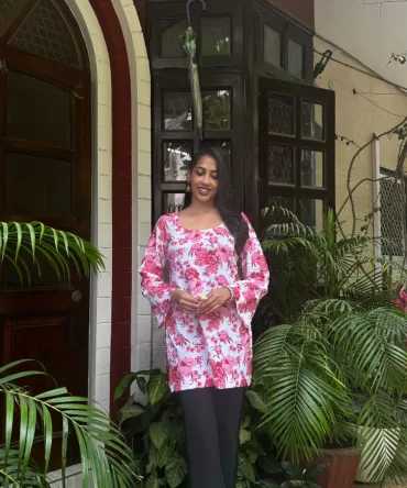 Seashore Shell Kurti (Premium Collection) – Pink 2