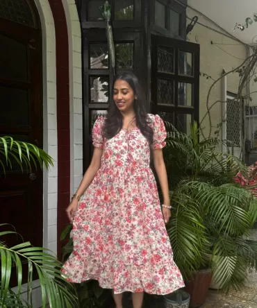 Pretty Girlie Georgette Dress – Pink (Premium Collection) 2