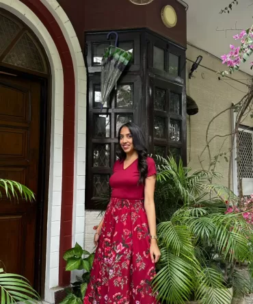 Lettuce Ribbed Top – Maroon