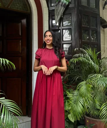 Babe Solid Cotton Skirt –  Maroon (Premium Collection)