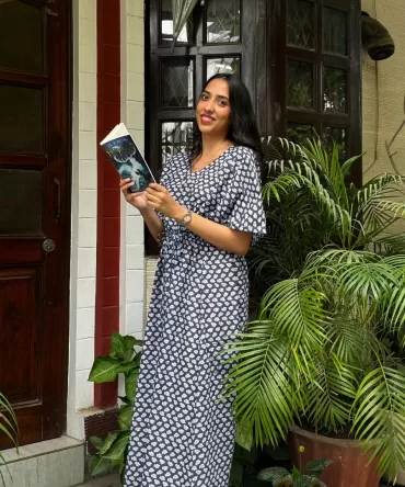 Joy Lounge Dress (Premium Fabric) – Blue