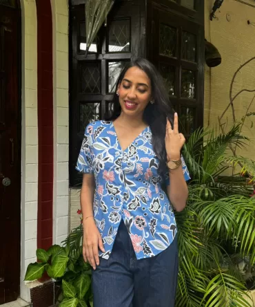 Belle Cotton Shirt – Blue