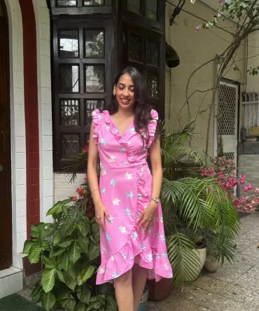 Romantic Ruffles Date Dress – Pink