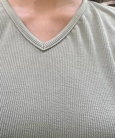 Lettuce Ribbed Top – Green 2
